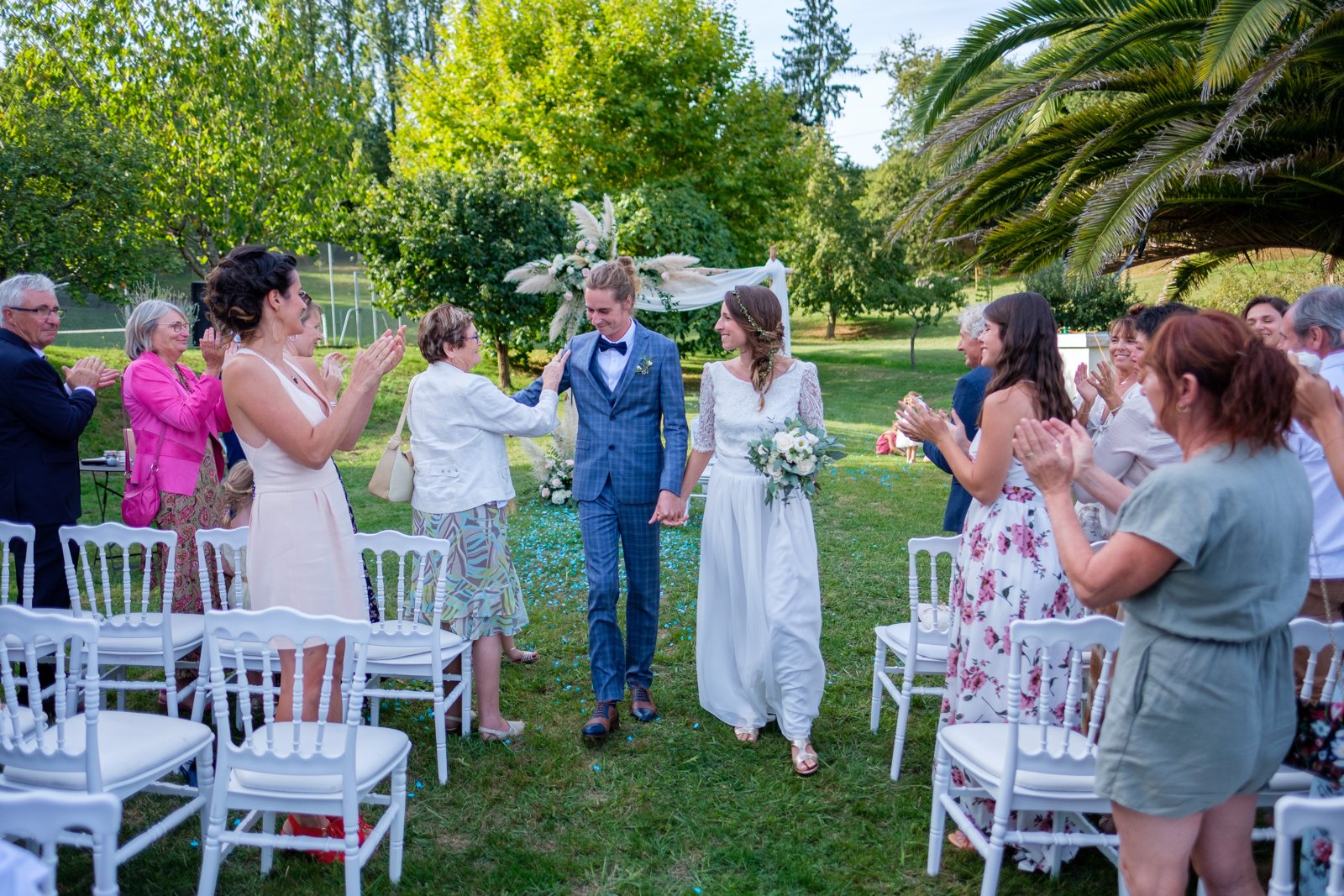 Reportages de mariage Pays Basque & Landes Les applaudissements des invités