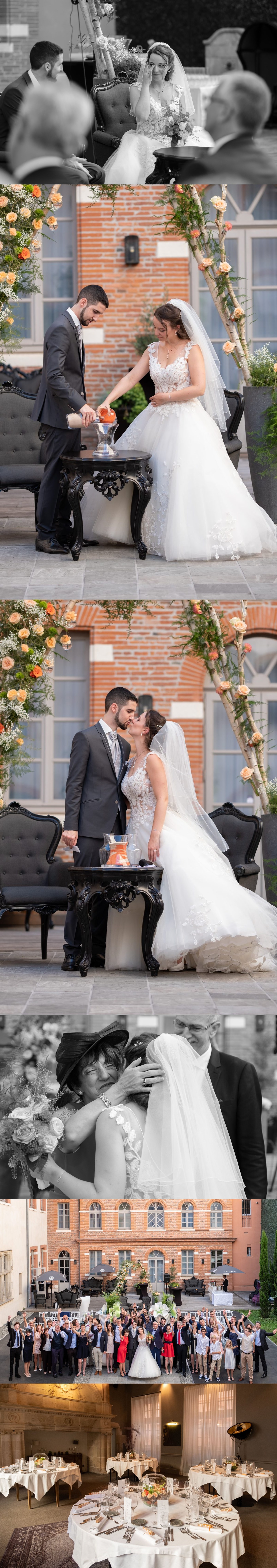 Reportages de mariage Pays Basque & Landes Étreinte entre la mariée et une proche
