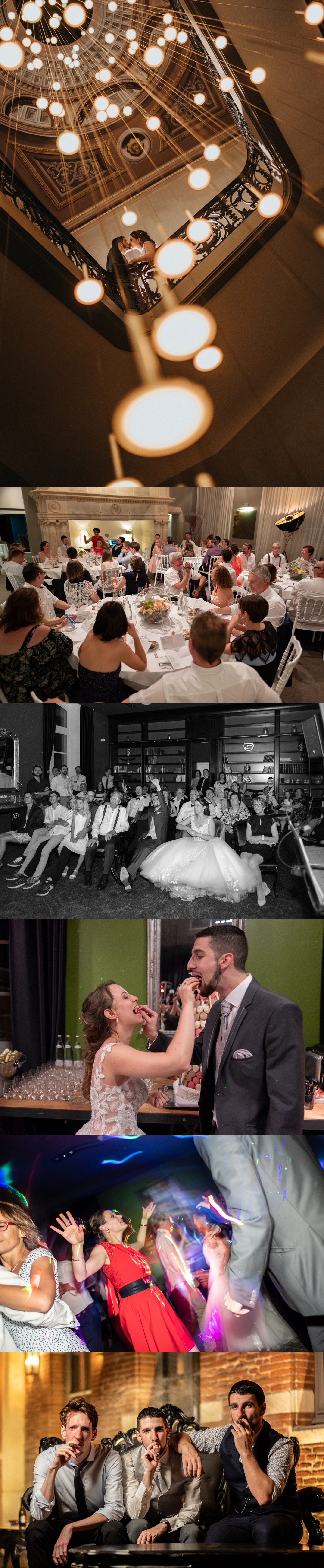 Reportages de mariage Pays Basque & Landes Lustres de la salle de réception du mariage